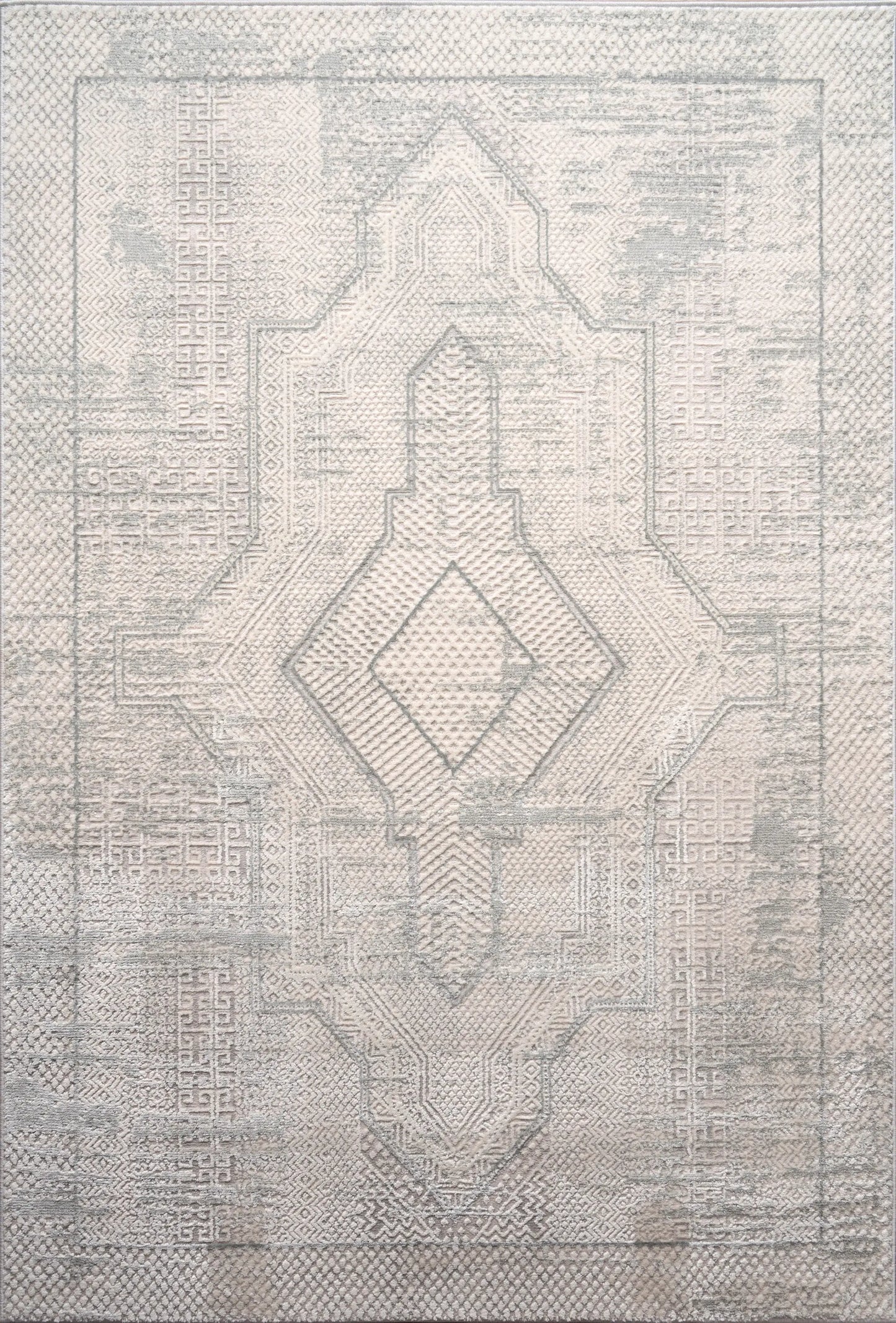 grey beige medallion contemporary living room area rug 2x8, 3x10, 2x10 ft Long Runner Rug, Hallway, Balcony, Entry Way, Kitchen, Stairs