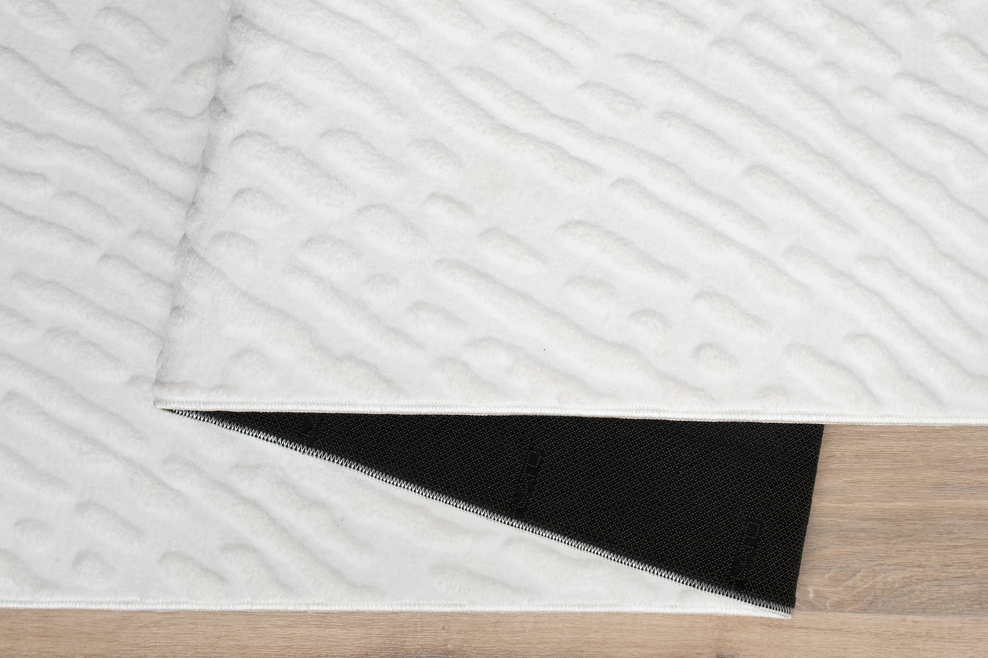 White Textured Fluffy Soft Machine Washable Area Rug For Living Room, Bedroom LaDole Rugs