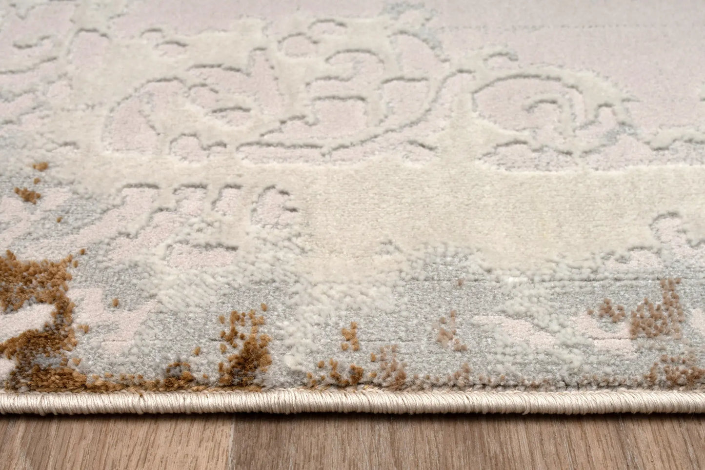 Beige Ivory Traditional Bordered Living Room Bedroom Area Rug LaDole Rugs