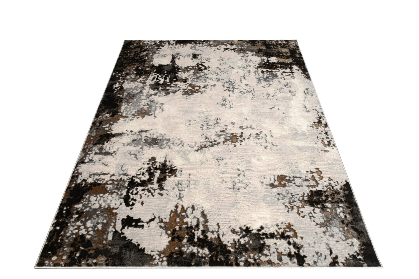Anthracite Grey Beige Ivory Abstract Modern Living Room Bedroom Area Rug