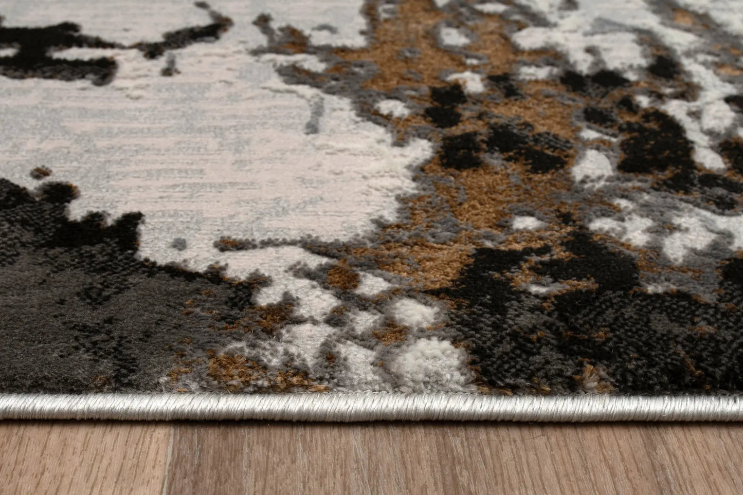 Anthracite Grey Beige Ivory Abstract Modern Living Room Bedroom Area Rug LaDole Rugs