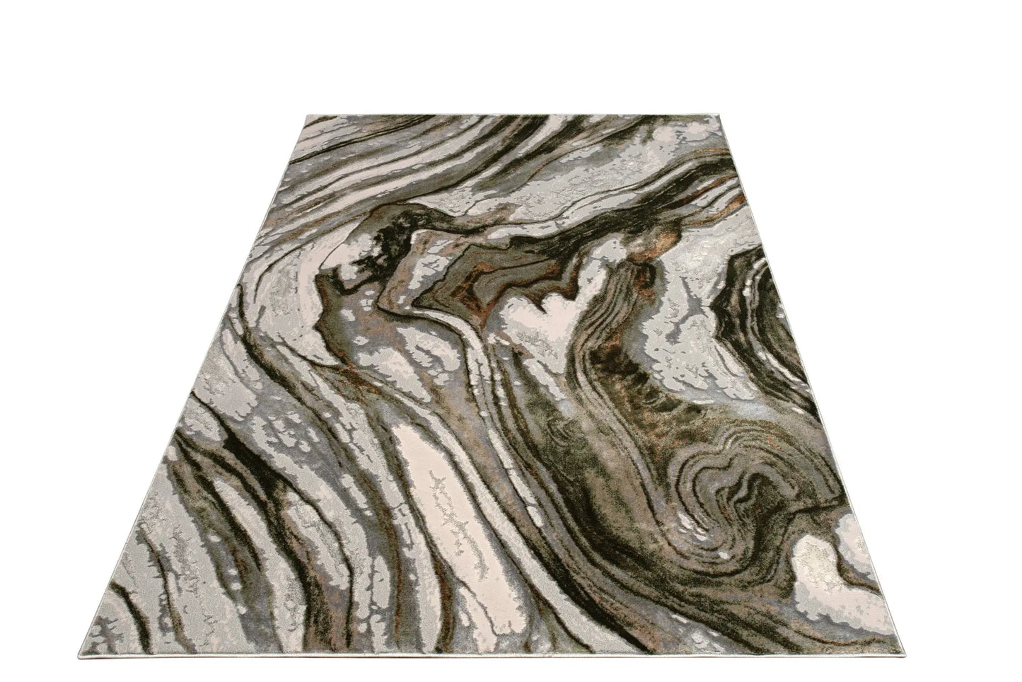 Green Ivory Earth Abstract Living Room Bedroom Area Rug LaDole Rugs