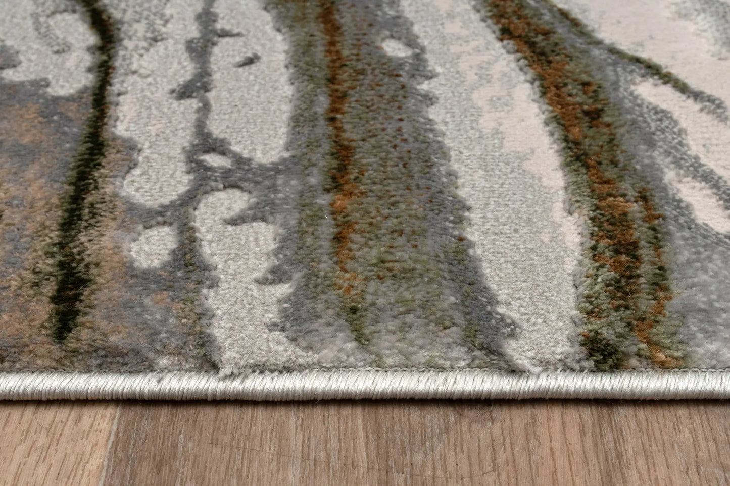 Green Ivory Earth Abstract Living Room Bedroom Area Rug LaDole Rugs