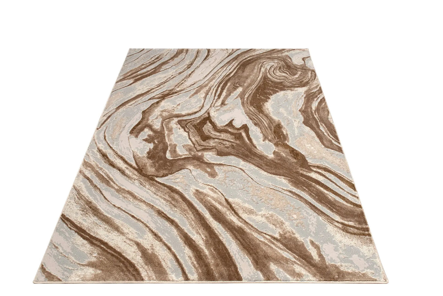 Brown Beige Earth Abstract Living Room Bedroom Area Rug LaDole Rugs