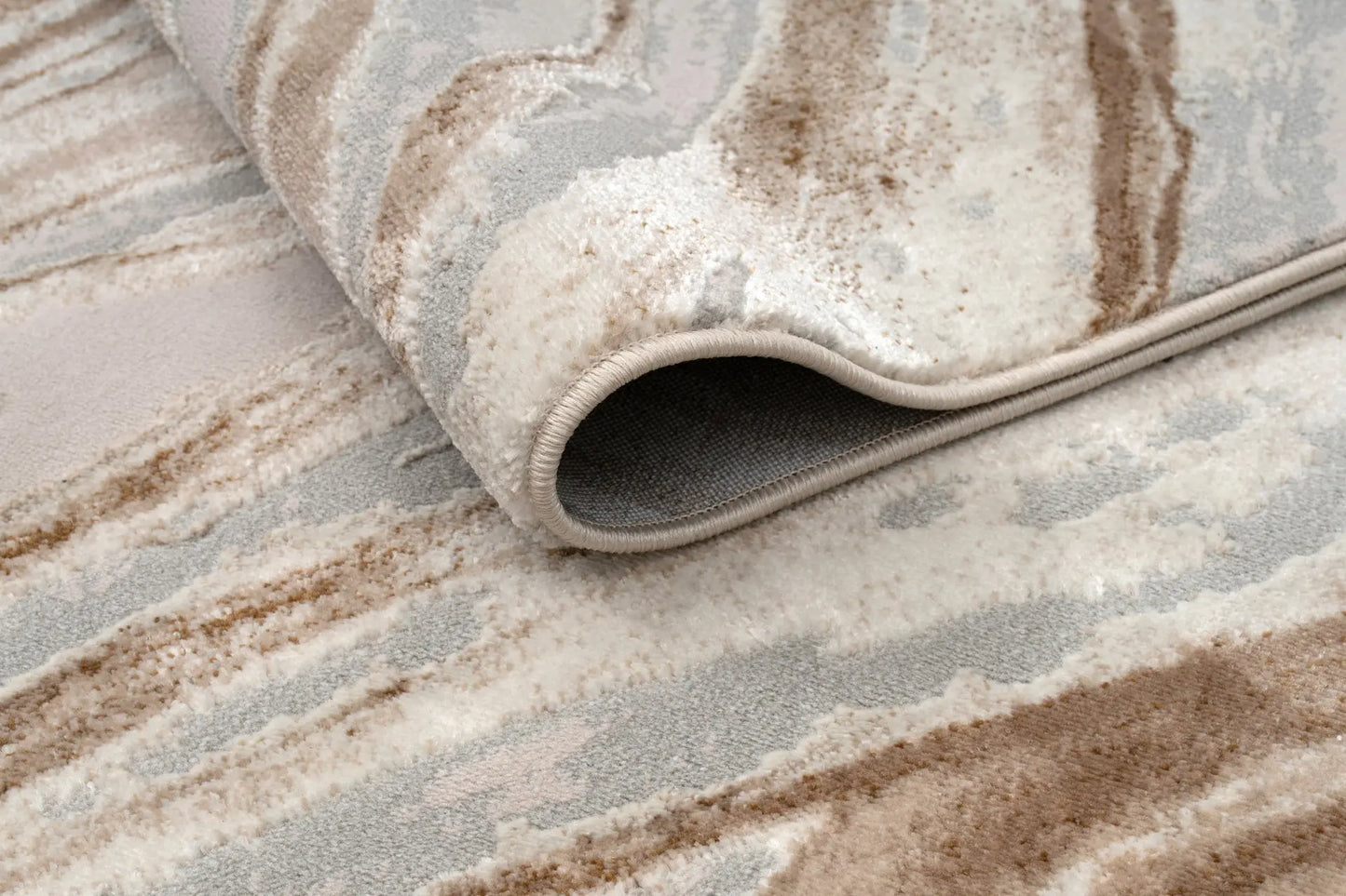 Brown Beige Earth Abstract Living Room Bedroom Area Rug LaDole Rugs