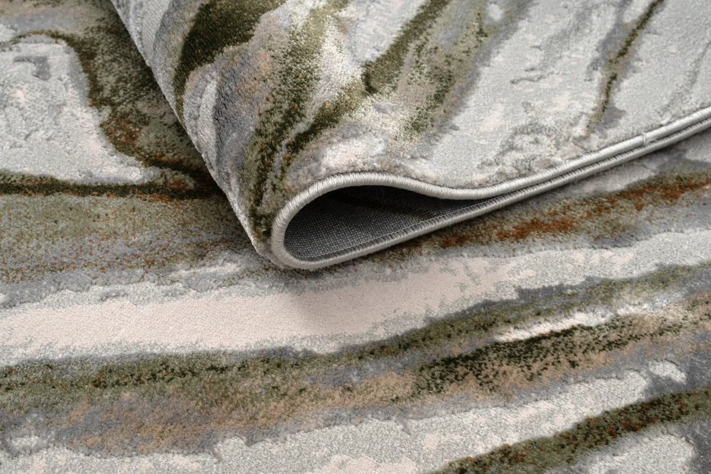 Green Ivory Earth Abstract Living Room Bedroom Area Rug LaDole Rugs