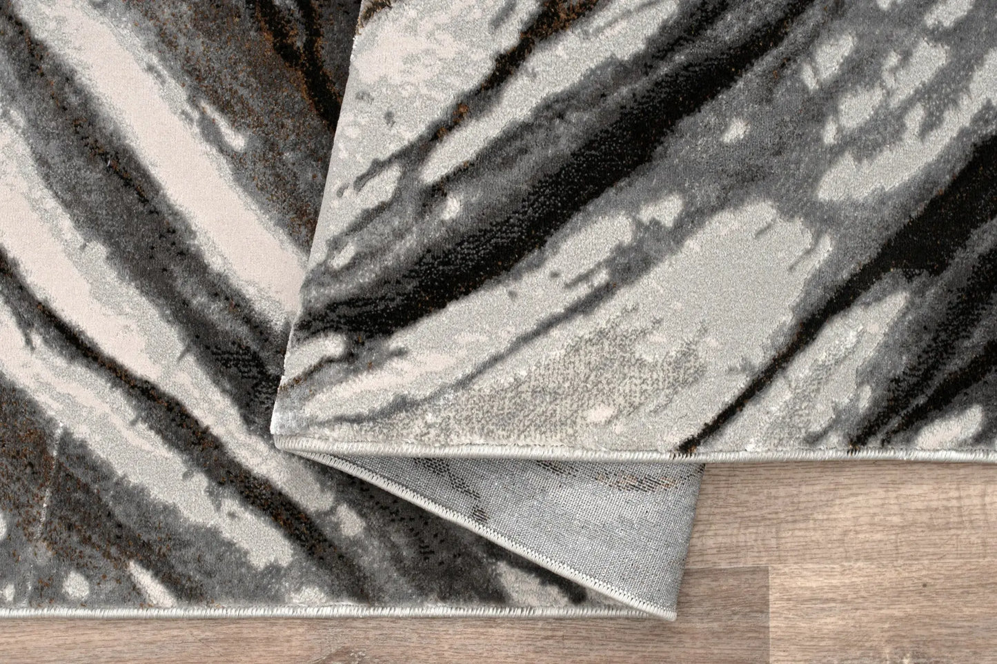 Grey Ivory Earth Abstract Living Room Bedroom Area Rug LaDole Rugs