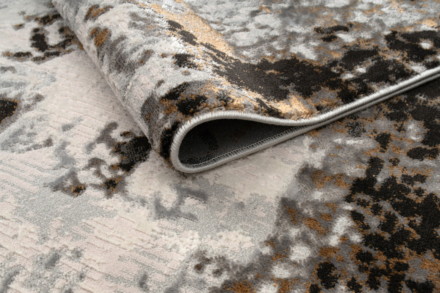 Anthracite Grey Beige Ivory Abstract Modern Living Room Bedroom Area Rug