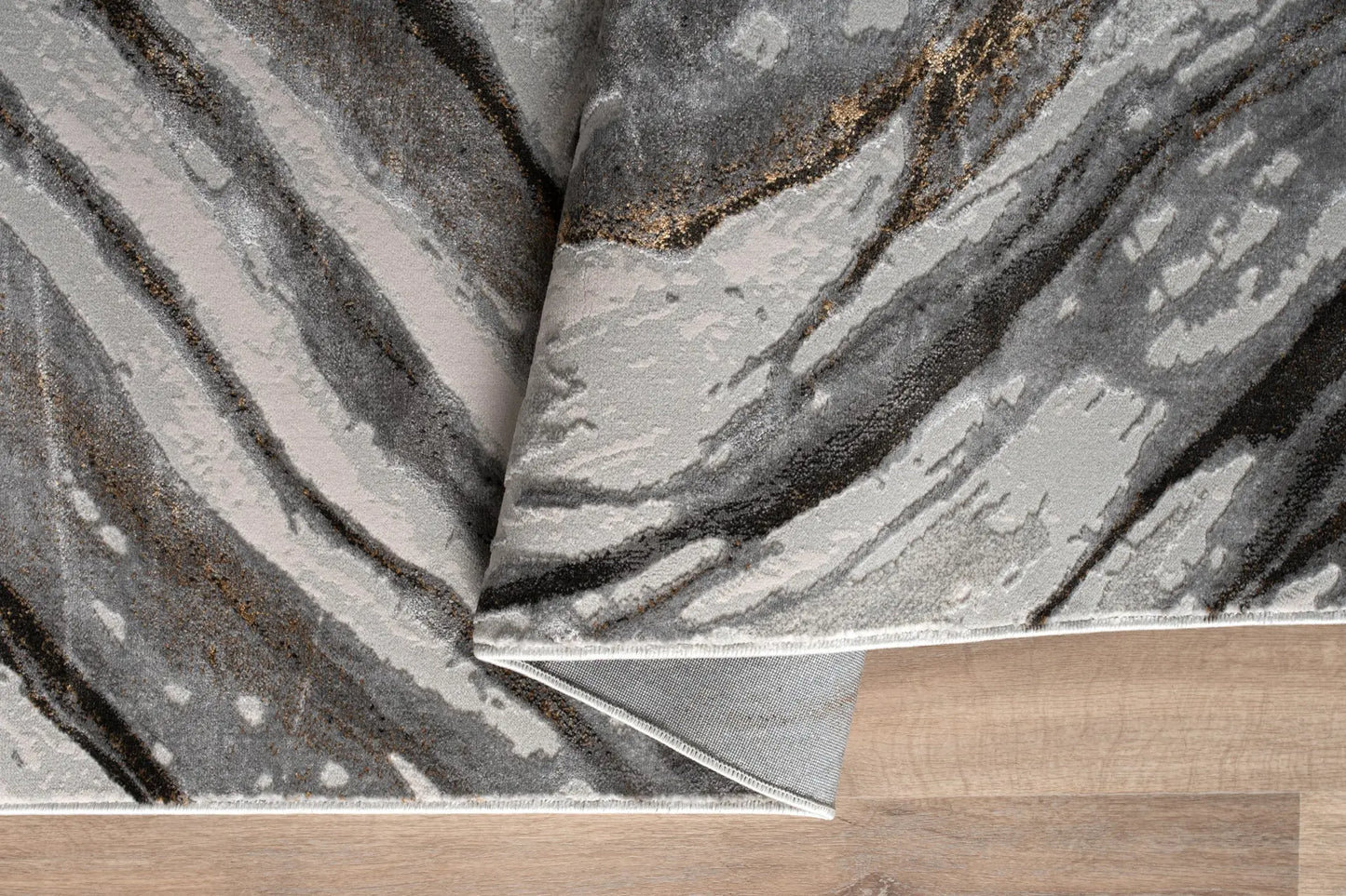Grey Ivory Earth Abstract Living Room Bedroom Area Rug LaDole Rugs