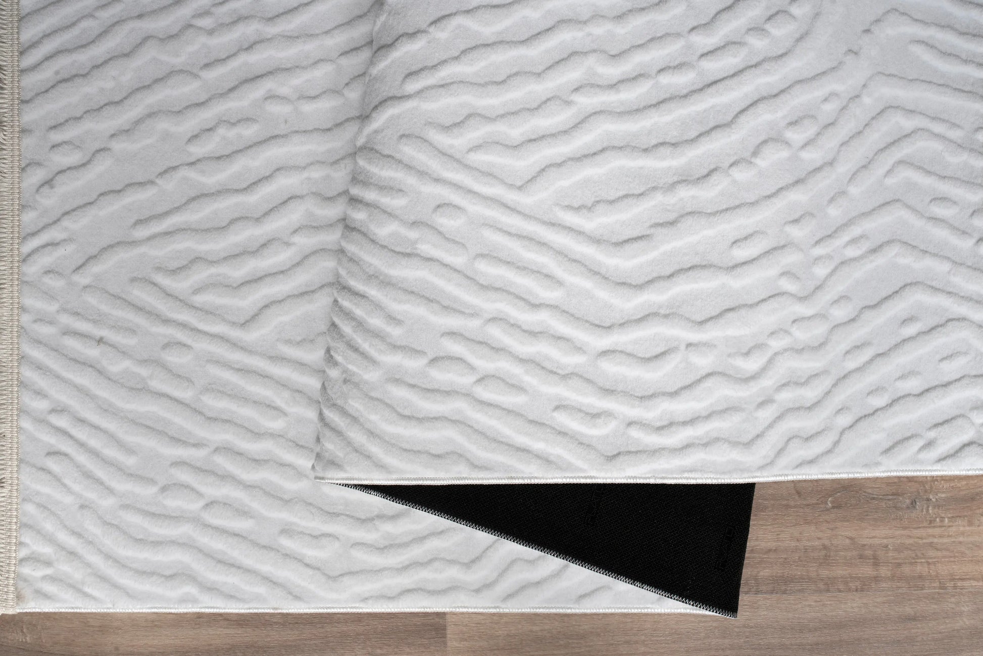 White Textured Fluffy Soft Machine Washable Area Rug For Living Room, Bedroom LaDole Rugs