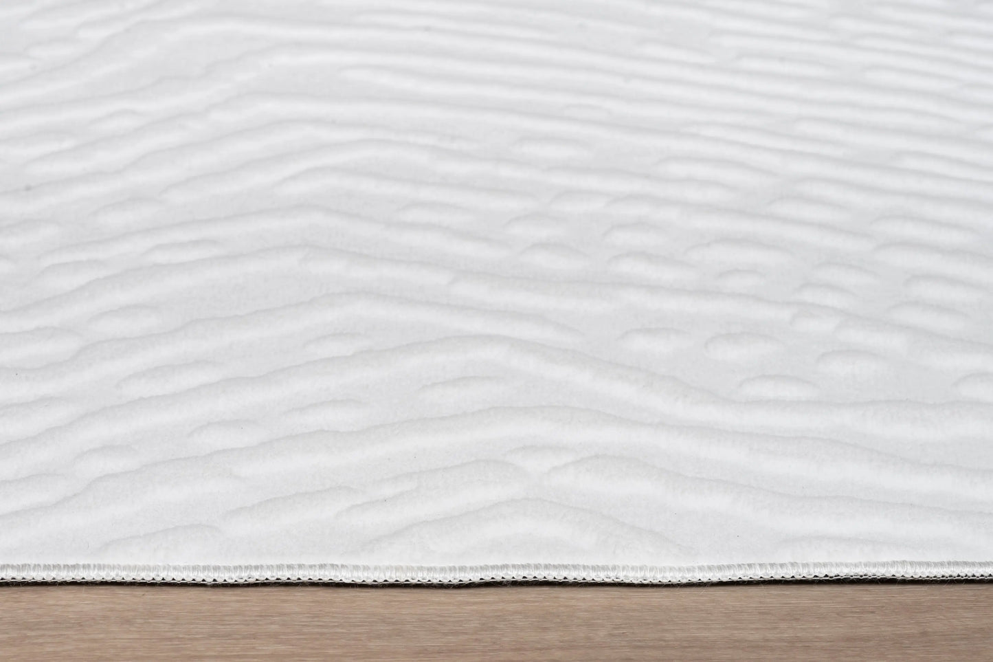White Textured Fluffy Soft Machine Washable Area Rug For Living Room, Bedroom LaDole Rugs