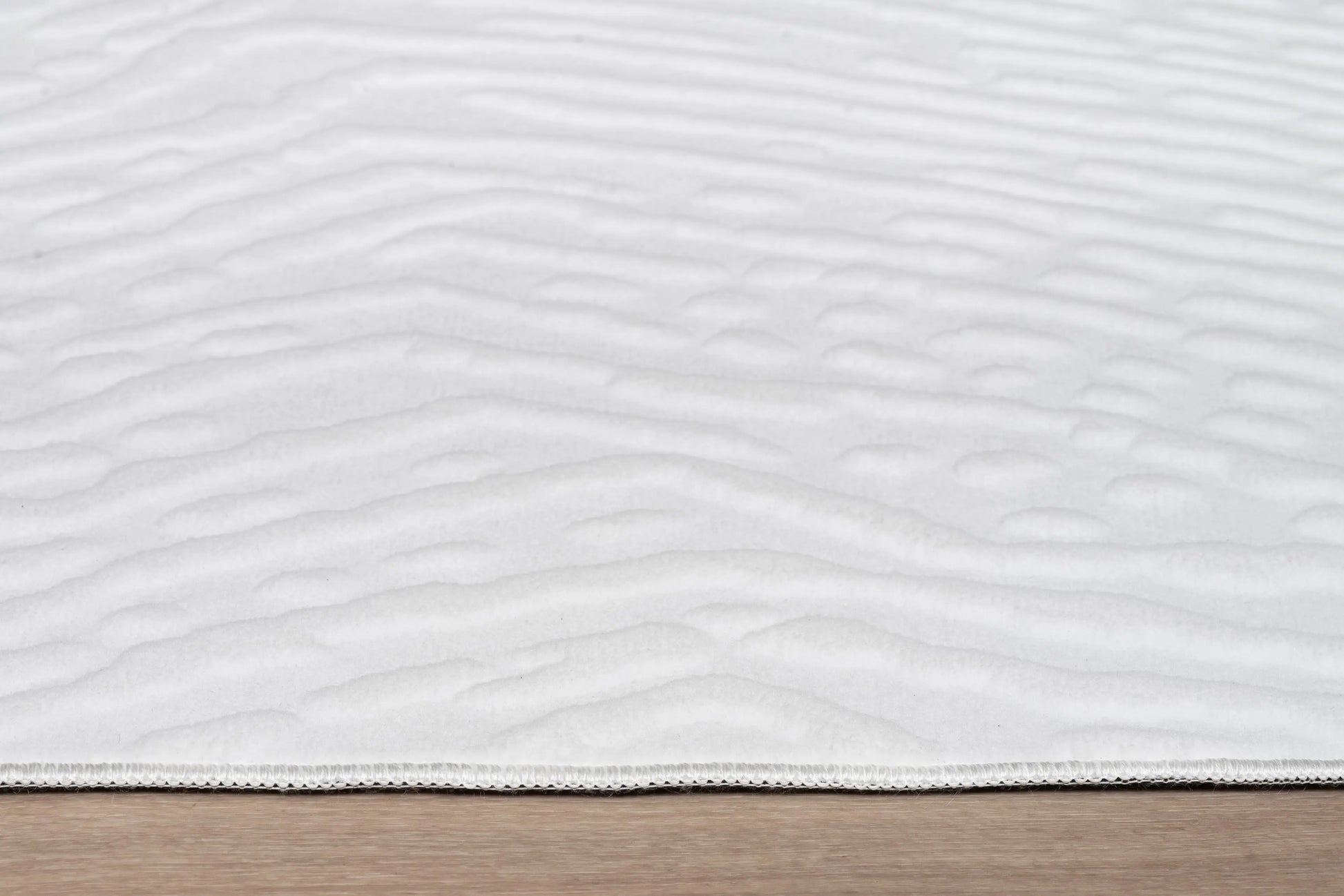 White Textured Fluffy Soft Machine Washable Area Rug For Living Room, Bedroom LaDole Rugs