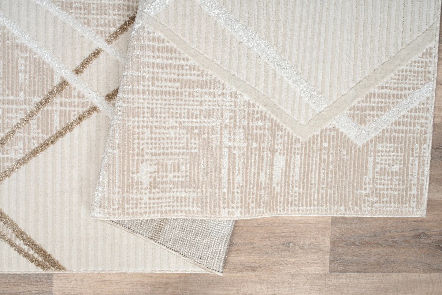 Beige Brown Abstract Living Room Bedroom Area Rug LaDole Rugs