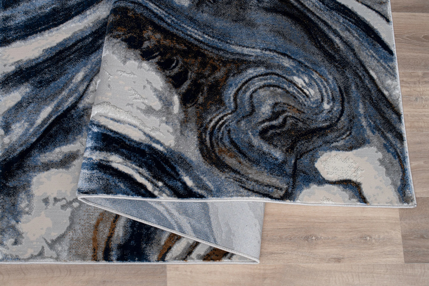 Blue Abstract Earth Living Room Bedroom Area Rug LaDole Rugs