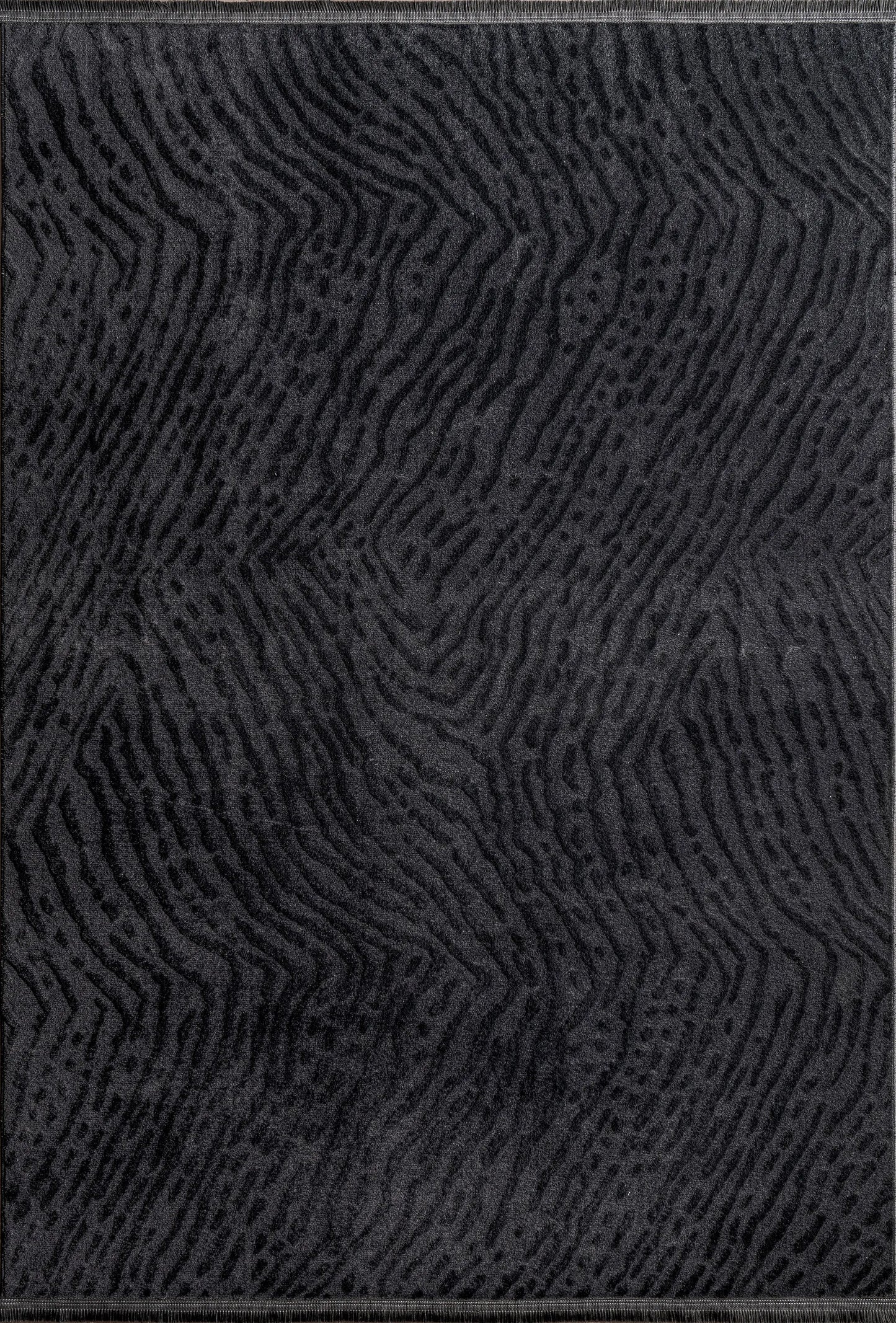 Anthrasite Grey Textured Fluffy Soft Machine Washable Area Rug For Living Room, Bedroom LaDole Rugs