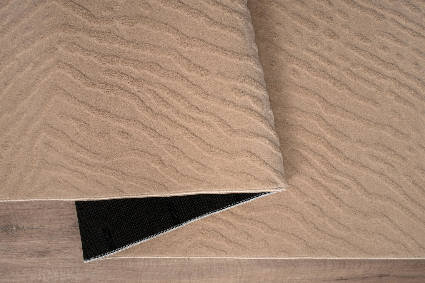 Beige Textured Fluffy Soft Machine Washable Area Rug For Living Room, Bedroom LaDole Rugs