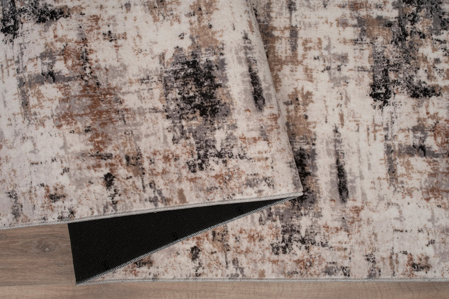 Everest Black Grey Beige Modern Rustic Design Area Rug Ladolerugsca