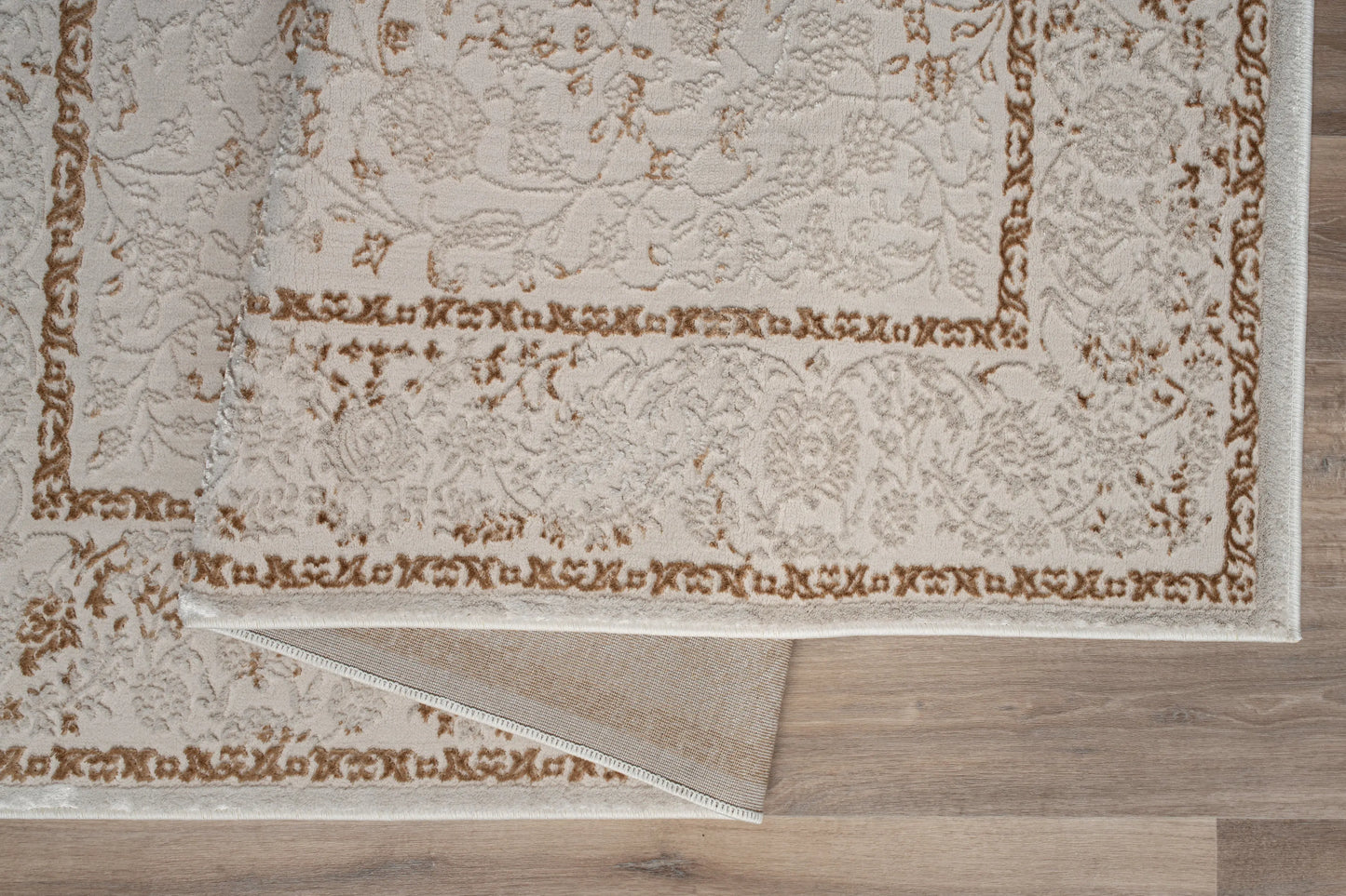 Beige Oriental Traditional Living Room Area Rug LaDole Rugs