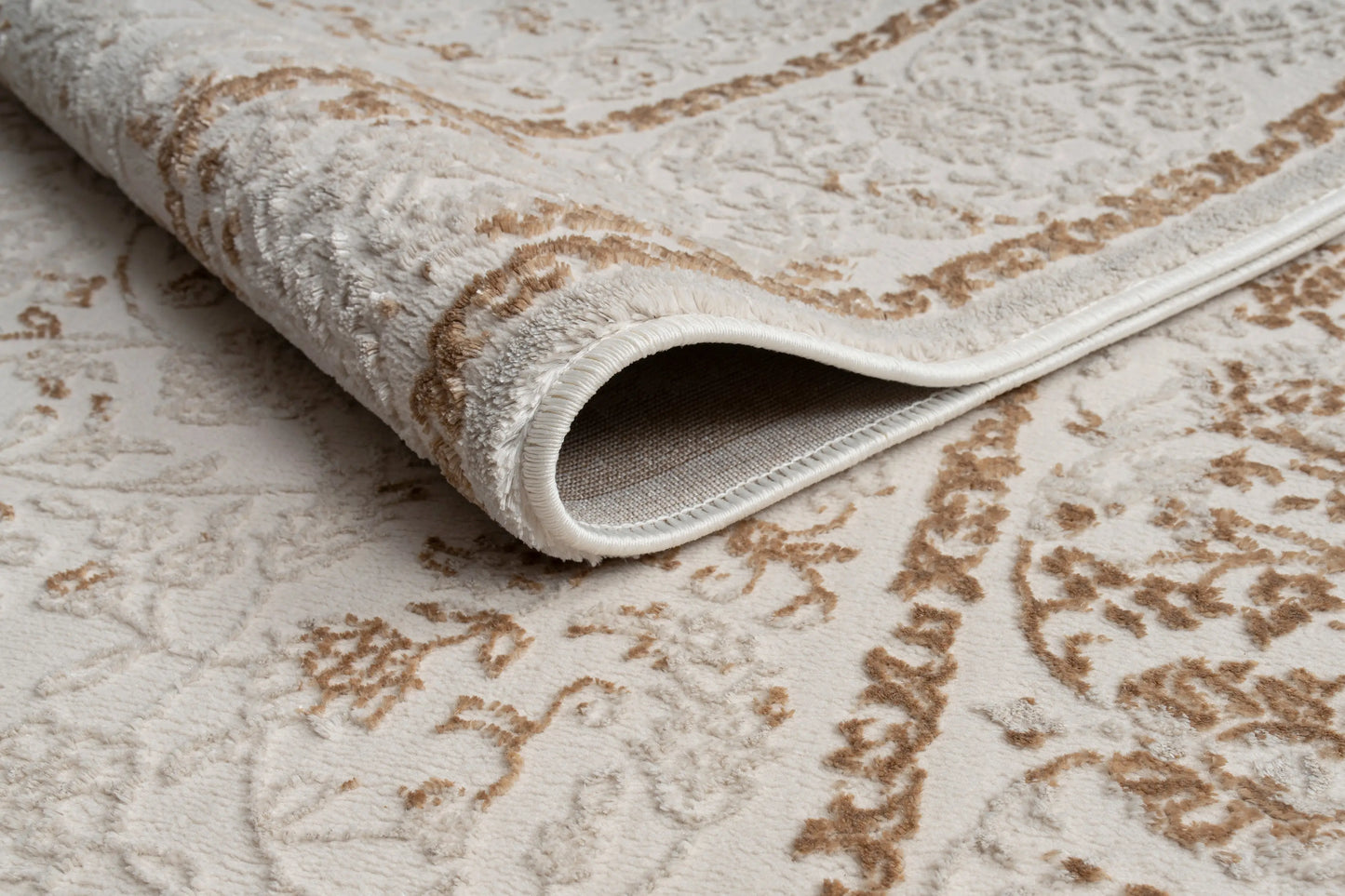 Beige Oriental Traditional Living Room Area Rug LaDole Rugs