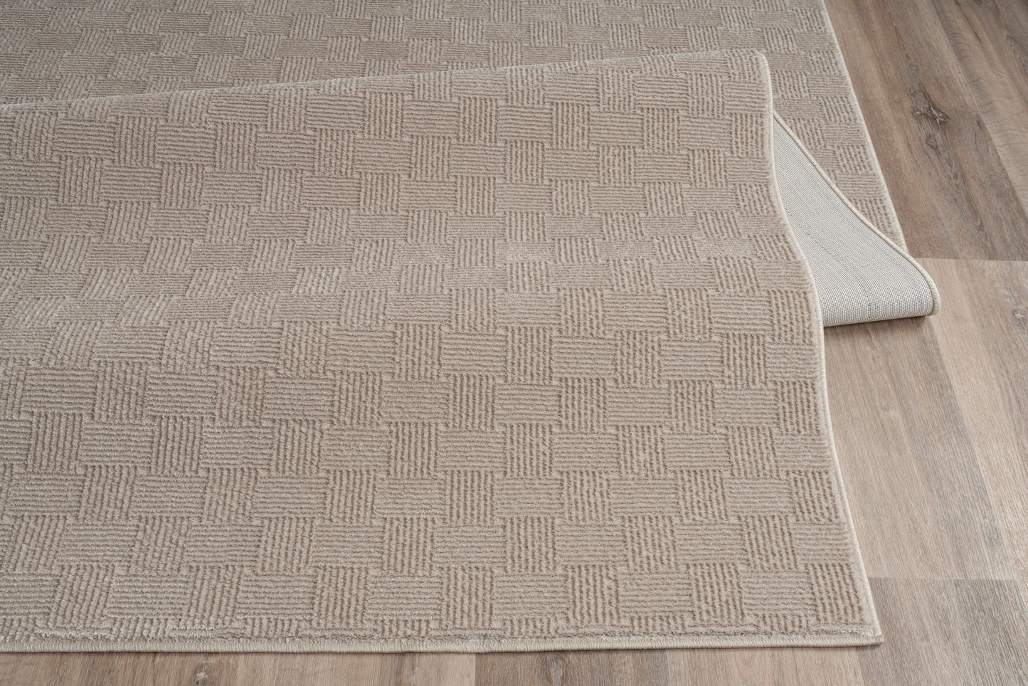 Ivory Beige Minimalist Living Room Bedroom Area Rug LaDole Rugs