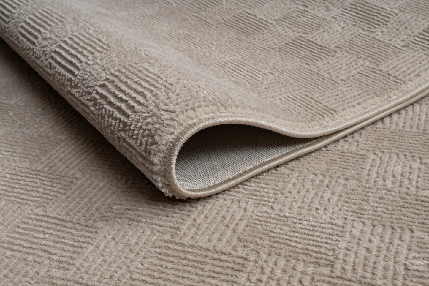 Ivory Beige Minimalist Living Room Bedroom Area Rug LaDole Rugs