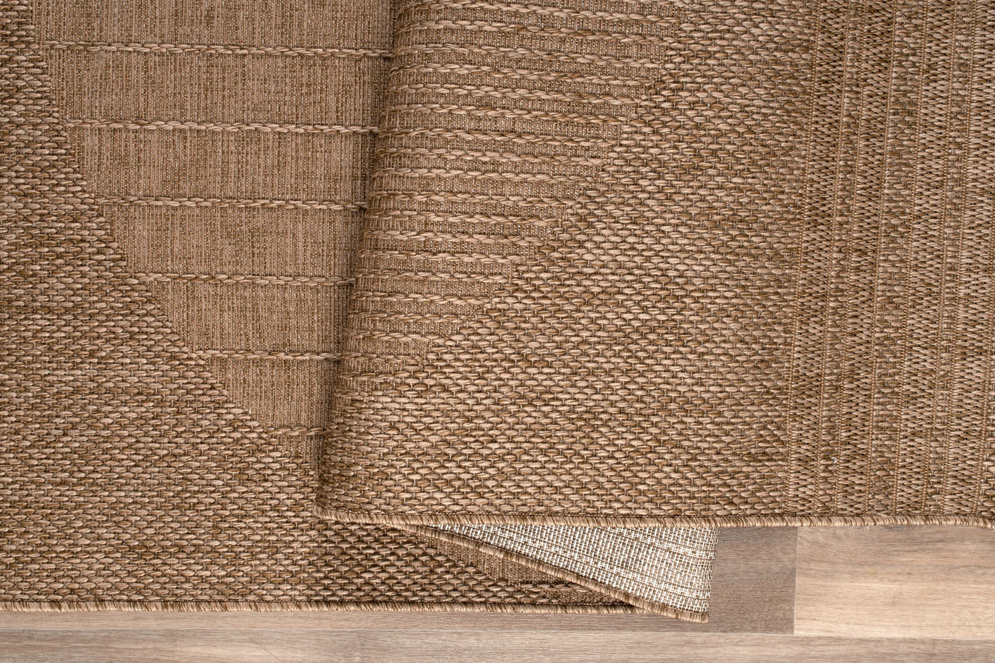 Beige Brown Geometric Living Room Bedroom Area Rug LaDole Rugs