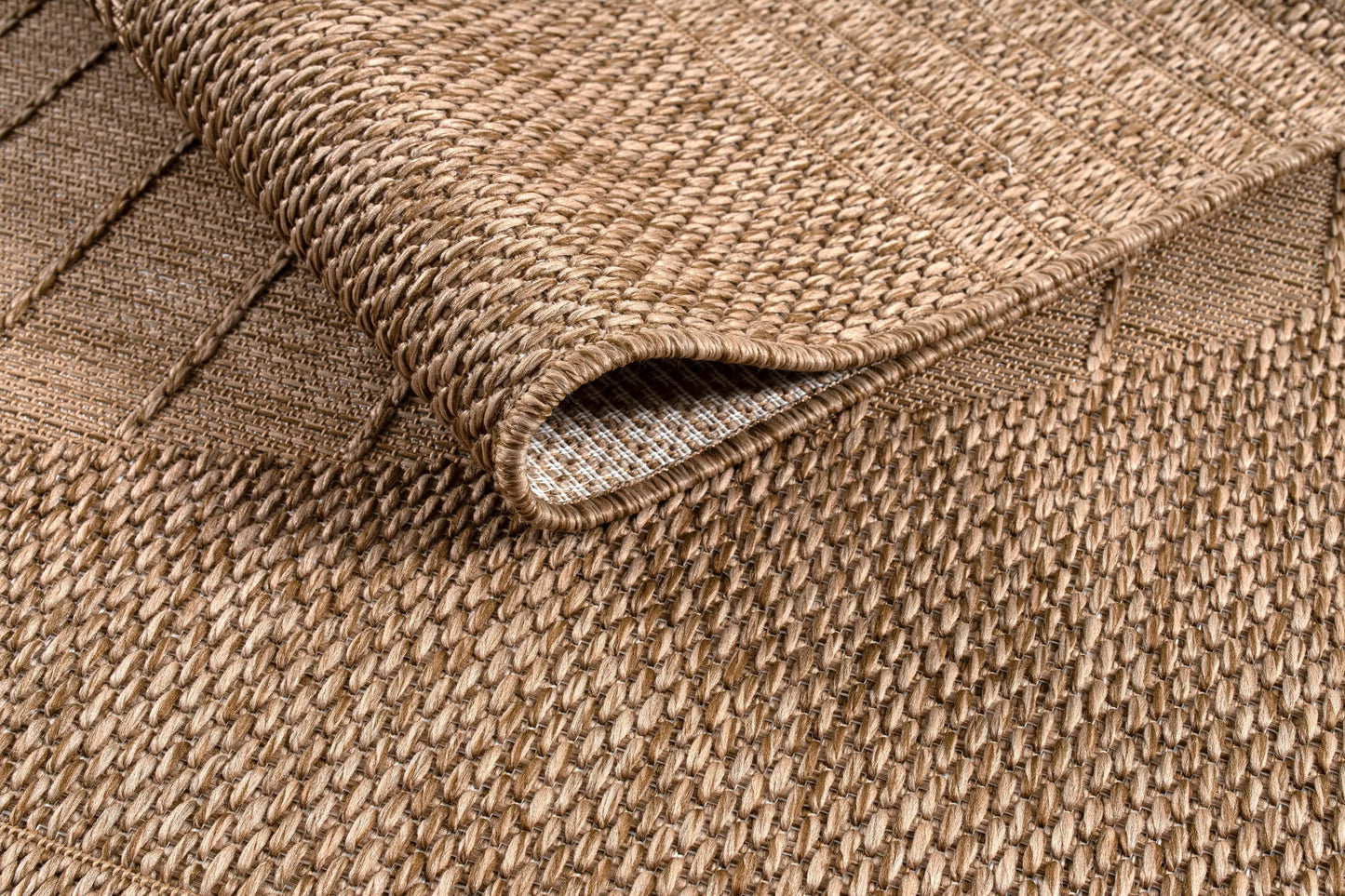 Beige Brown Geometric Living Room Bedroom Area Rug LaDole Rugs