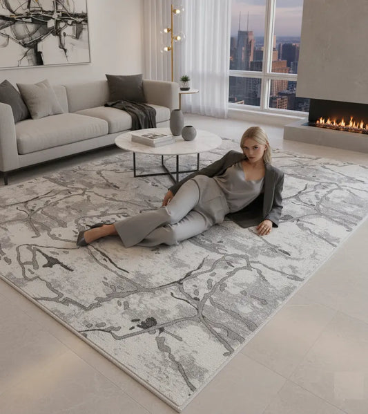 Abstract Luxury Living Room Rug | Premium Minimalist Modern Contemporary  Bedroom Area Carpet