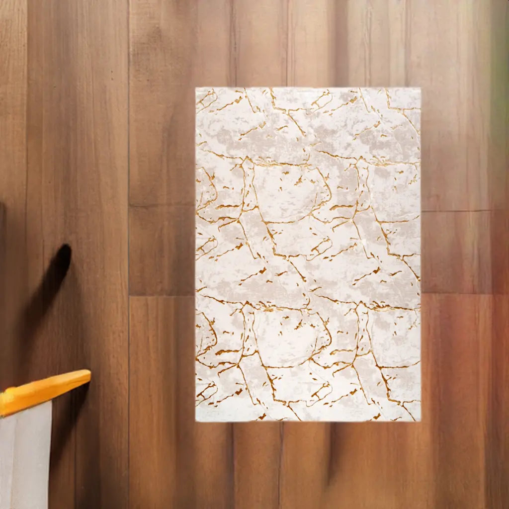 gold beige abstract luxury premium minimalist modern contemporary living room bedroom area rug 2x5, 3x5 Runner Rug, Entry Way, Entrance, Balcony, Bedside, Home Office, Table Top