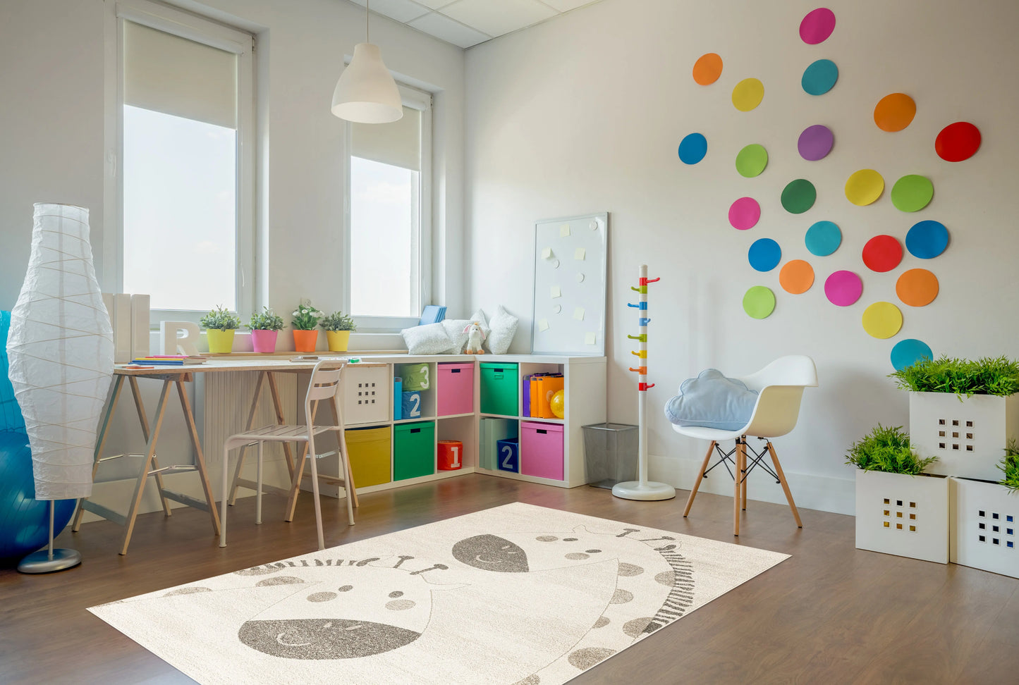 Girrafe Cartoon Kids Nursery Play Area Bedroom Area Rug LaDole Rugs