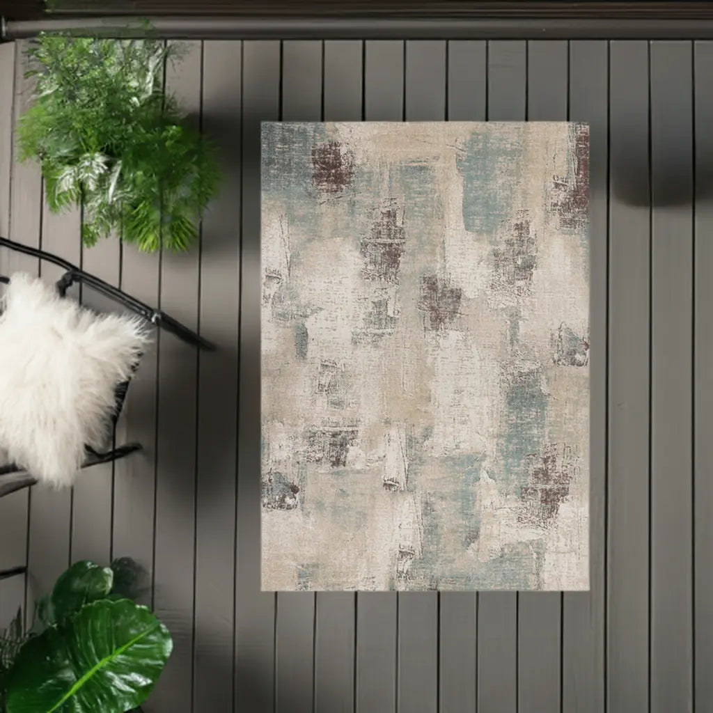 ladole rugs timeless collection yorkson beautiful outdoor area rug carpet in beige cream 3x5 27 x 411 80cm x 150cm 2x3 Doormat, Entrance, Balcony, Bathroom, Washroom