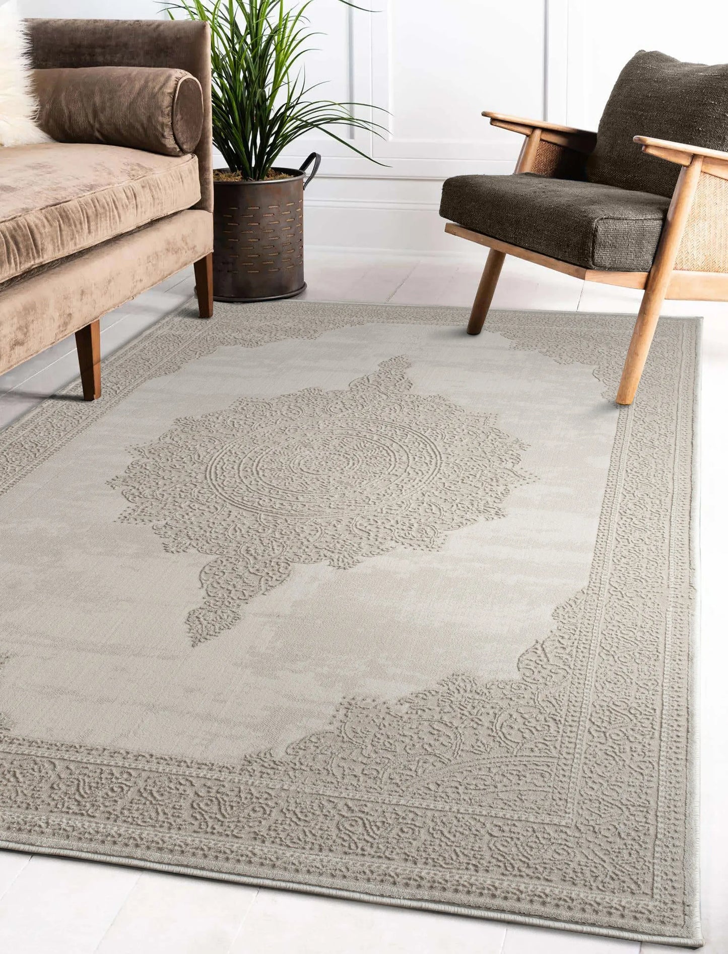 Beige Persian Traditional Living Room Area Rug LaDole Rugs
