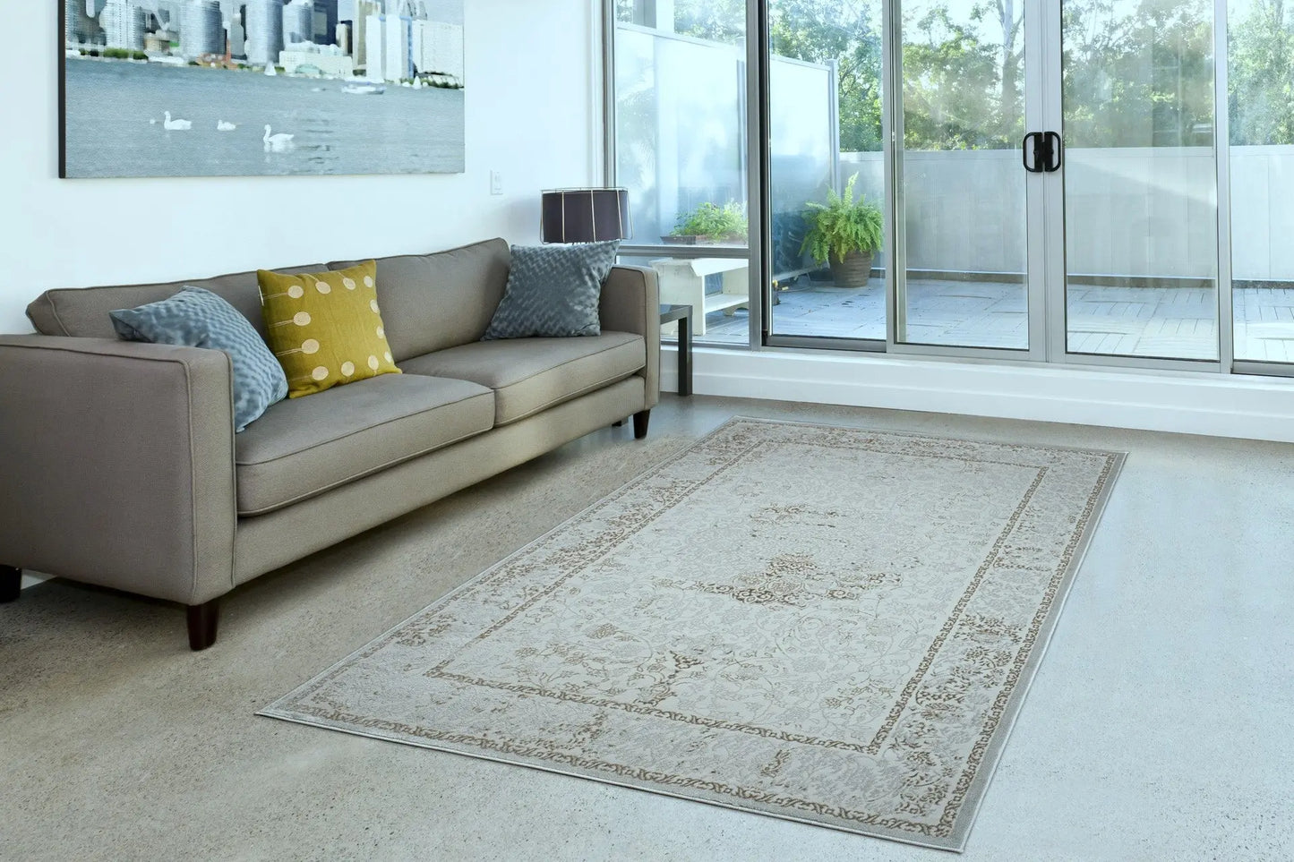 beige oriental traditional living room area rug 8x10, 8x11 ft Large Living Room Carpet, Bedroom, Kitchen