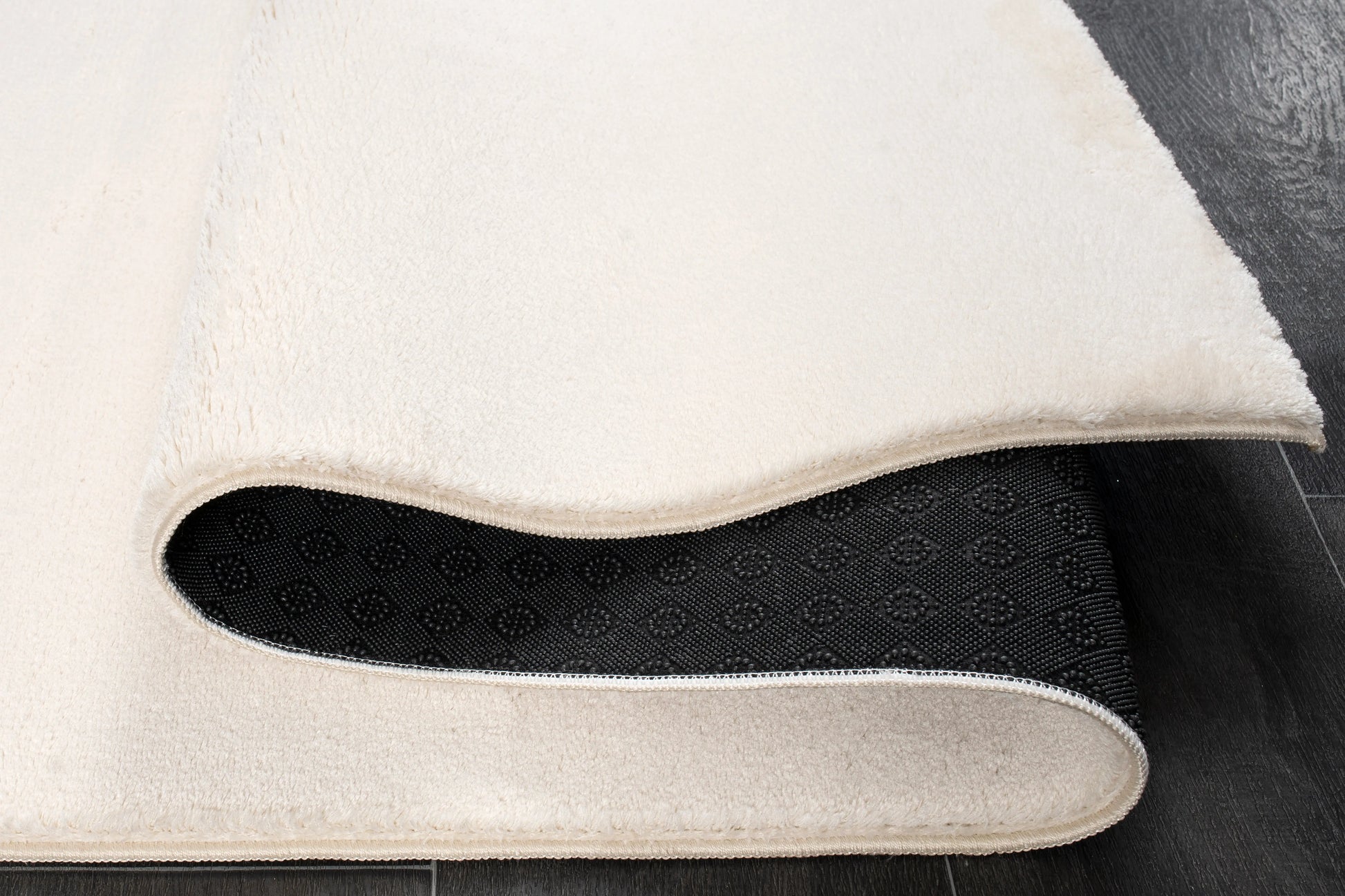 Cream Fluffy Soft Machine Washable Area Rug For Living Room, Bedroom LaDole Rugs