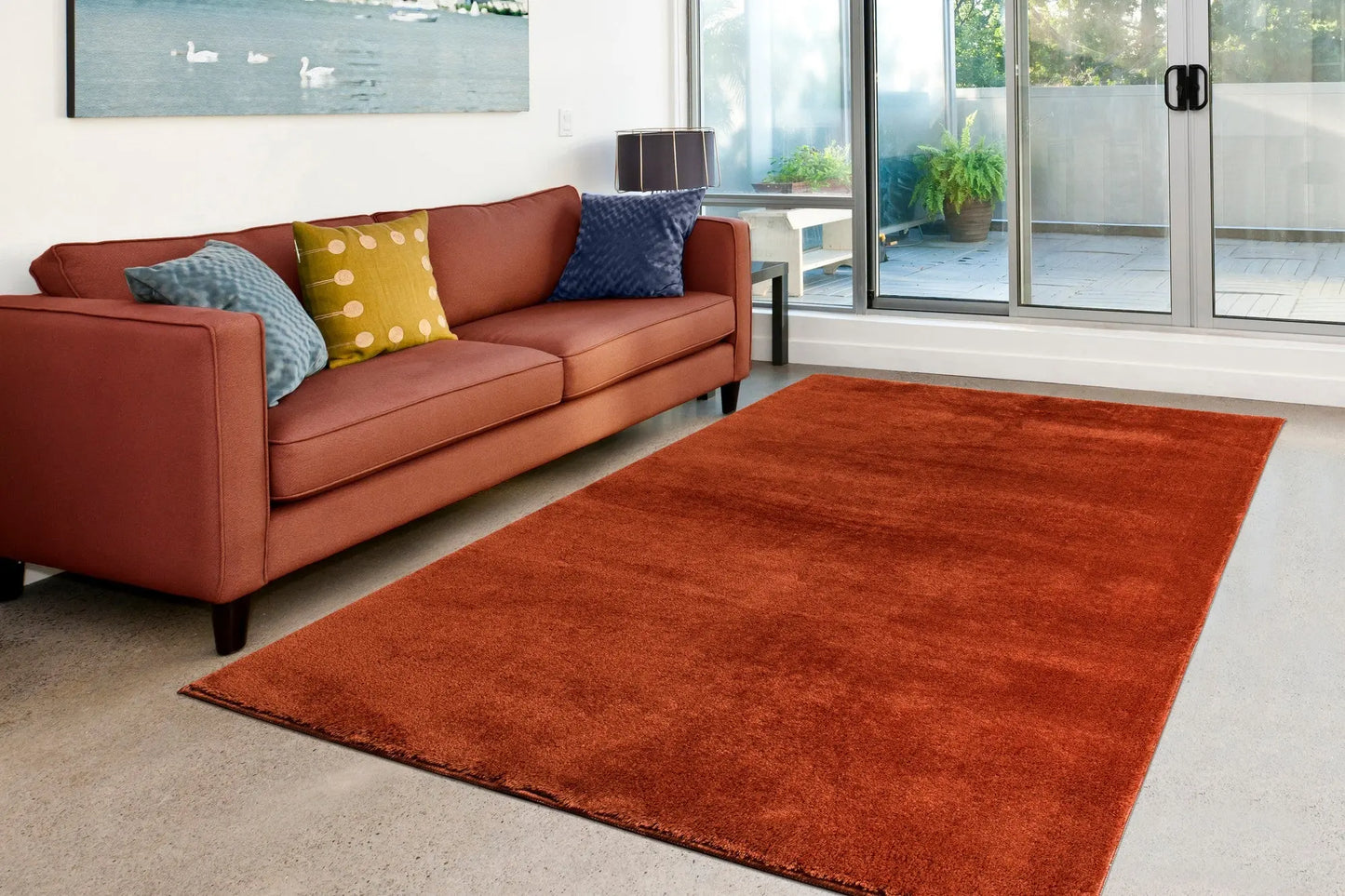 copper mustard fluffy soft machine washable area rug for living room bedroom 2x5, 3x5 Runner Rug, Entry Way, Entrance, Balcony, Bedside, Home Office, Table Top