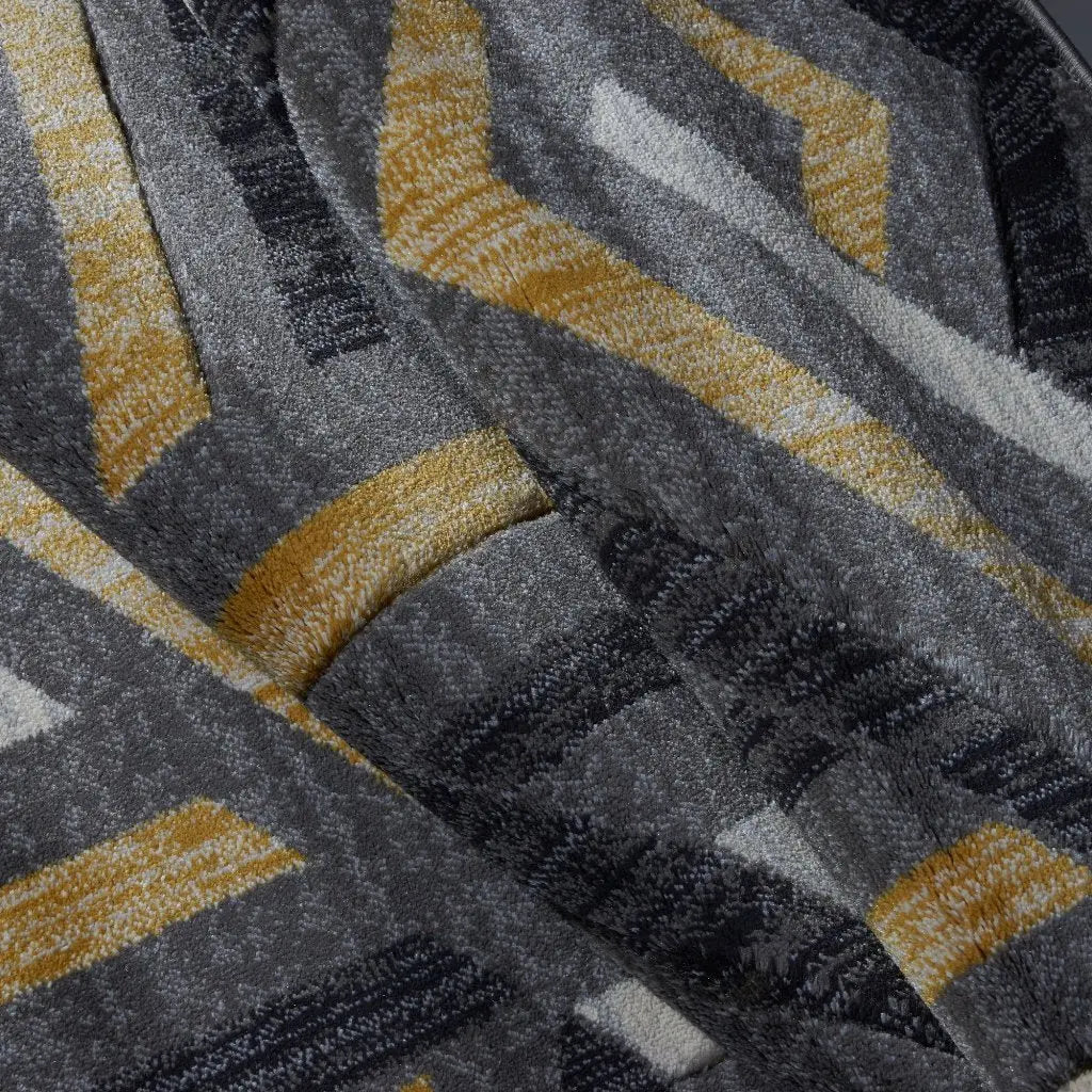 ladole rugs lynn valley grey gold mat 4x6, 4x5 ft Small Carpet, Home Office, Living Room, Bedroom
