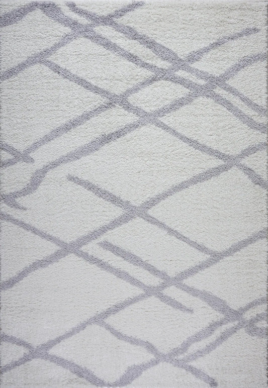ladole rugs shaggy tangier turkish smooth soft made by machine indoor small mat doormat rug in white light gray 110 x 211 57cm x 90cm 2x3 Doormat, Entrance, Balcony, Bathroom, Washroom