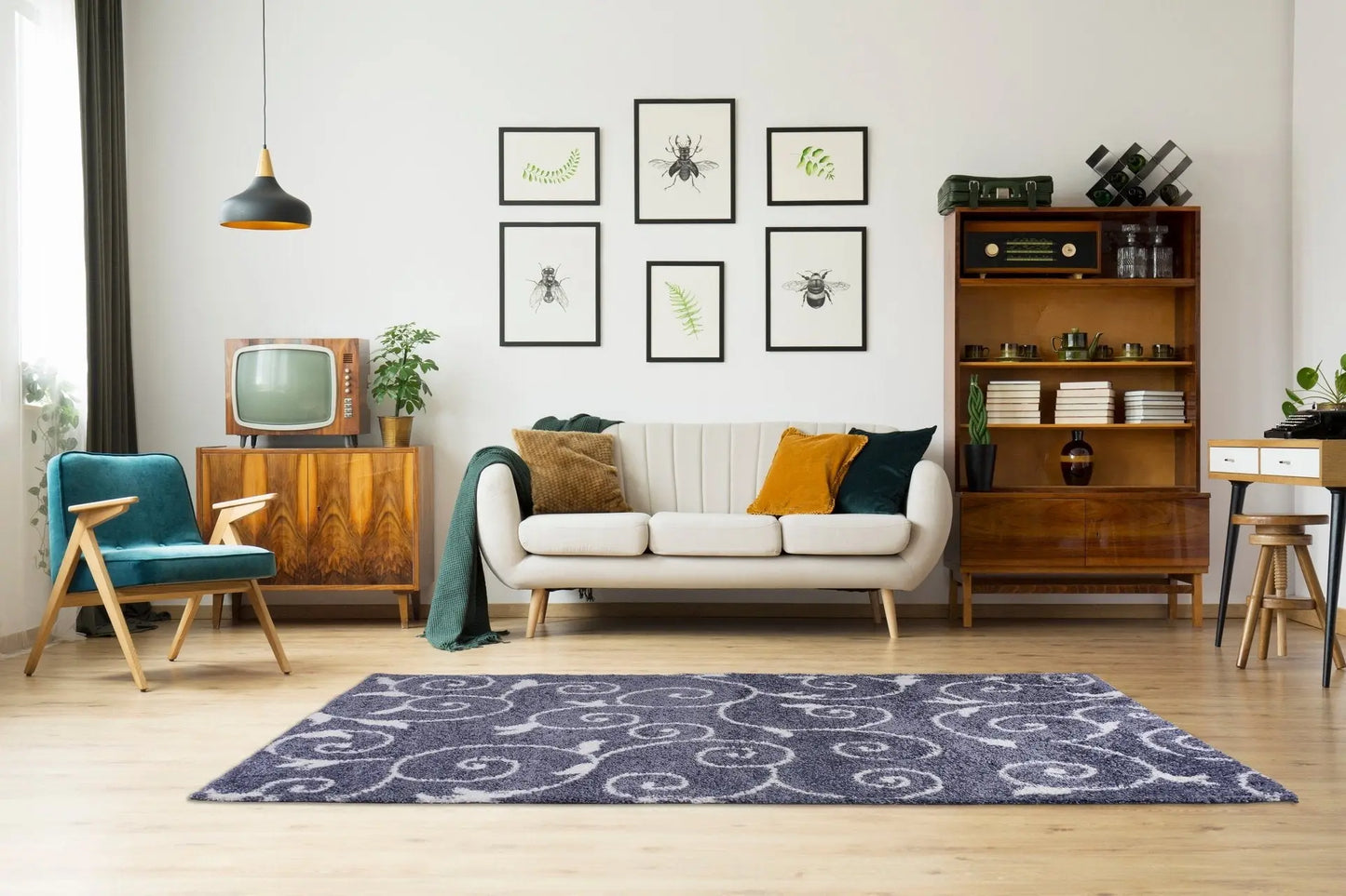 ladole rugs shaggy rabat abstract pattern sustainable spirals style indoor small mat doormat rug in dark grey white 2x8, 3x10, 2x10 ft Long Runner Rug, Hallway, Balcony, Entry Way, Kitchen, Stairs