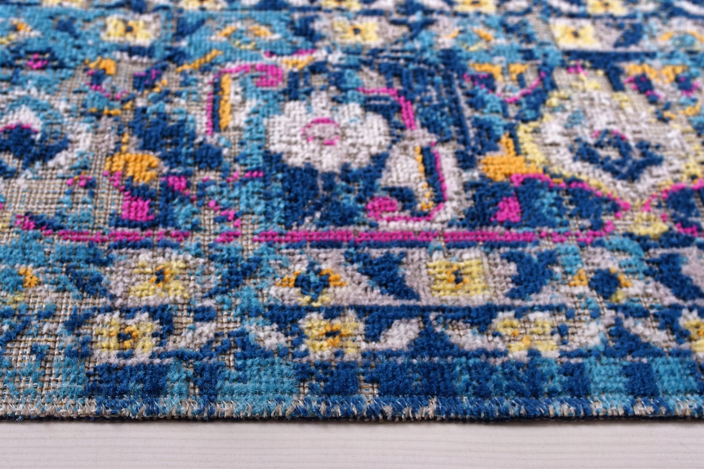ladole rugs timeless collection rowen beautiful blue traditional outdoor runner 3x5 27 x 411 80cm x 150cm 6x8, 6x9 ft Living Room, Bedroom, Dining Area, Kitchen Carpet