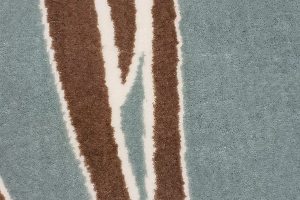 Air Force Blue Floral Area Rug - Ladolerugsca