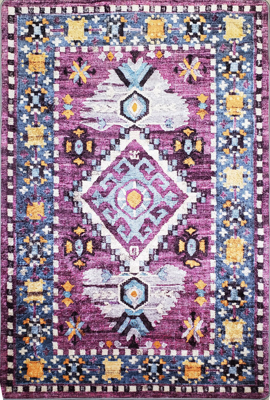 Aliyah Geometric Traditional Flatweave Pink Area Rug.