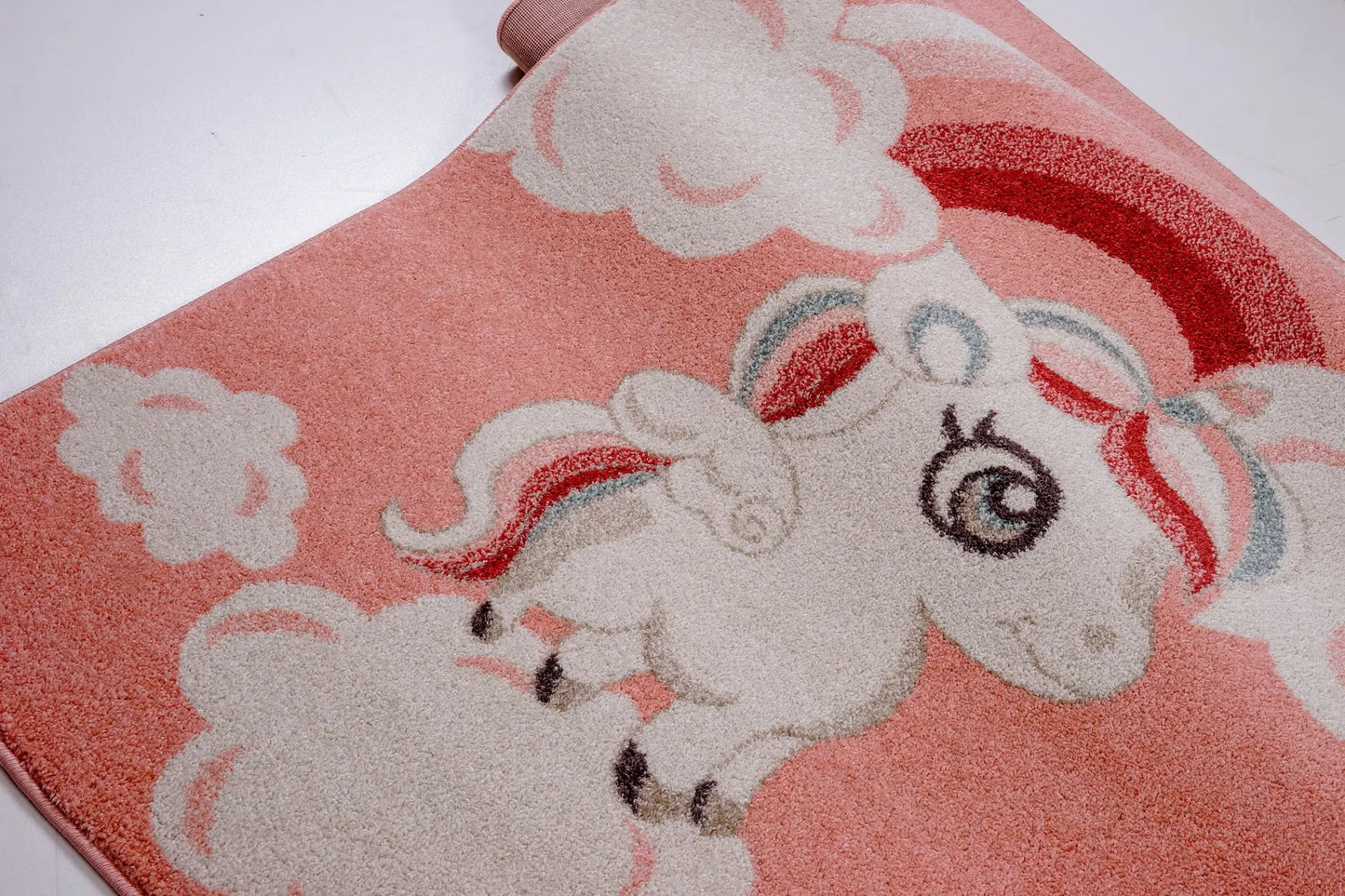 Light Pink Unicorn Kids Area Rug - Ladolerugsca