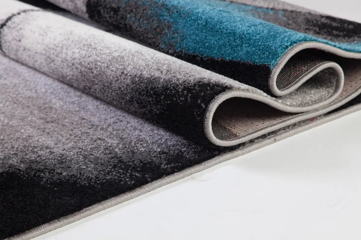 ladole rugs ladole rugs beautiful boston collection empire geometric pattern area rug carpet in blue grey 3x5 27 x 411 80cm x 150cm 27 x 41180cm x 150cm blue grey 5x7, 5x8 ft Contemporary, Living Room Carpet, Bedroom, Home Office