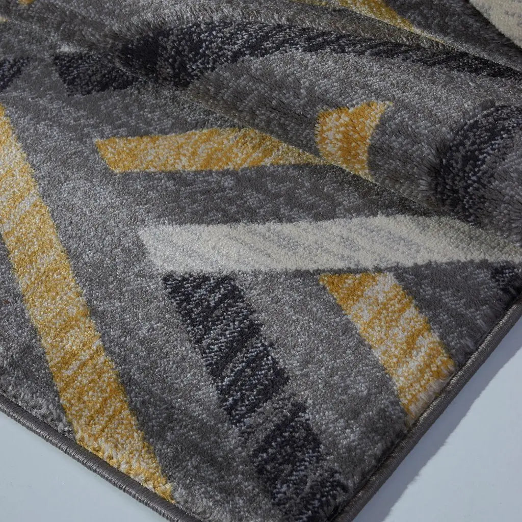 ladole rugs lynn valley grey gold mat 6x8, 6x9 ft Living Room, Bedroom, Dining Area, Kitchen Carpet