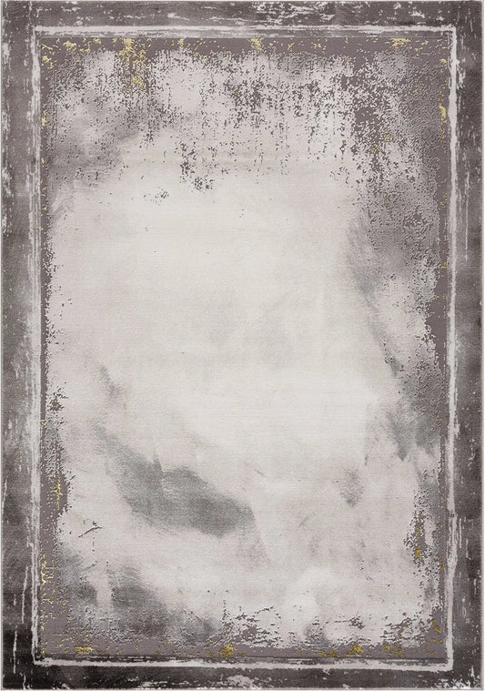 light dark grey beige modern abstract bordered rustic marble pattern area rug 2x5, 3x5 Runner Rug, Entry Way, Entrance, Balcony, Bedside, Home Office, Table Top