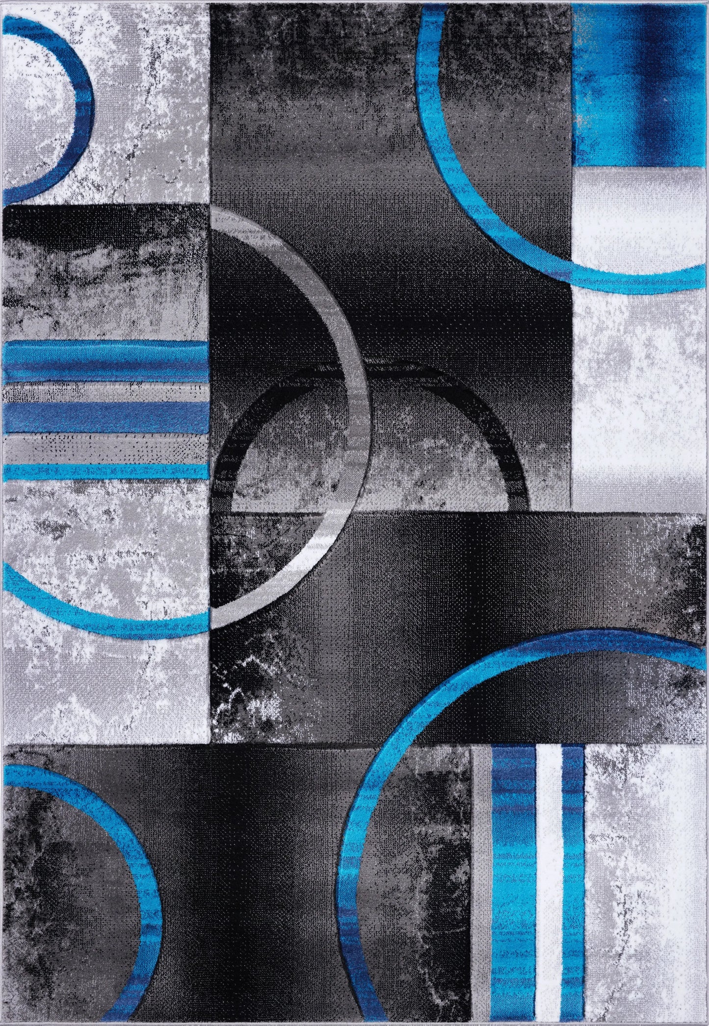 grey blue contemporary geometric area rug 2x8, 3x10, 2x10 ft Long Runner Rug, Hallway, Balcony, Entry Way, Kitchen, Stairs