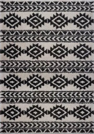 American Native Ivory Shaggy Area Rug - Ladolerugsca