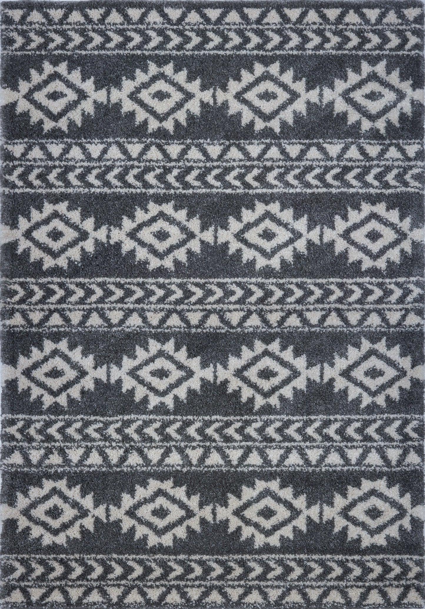 American Native Grey Ivory Area Rug - 