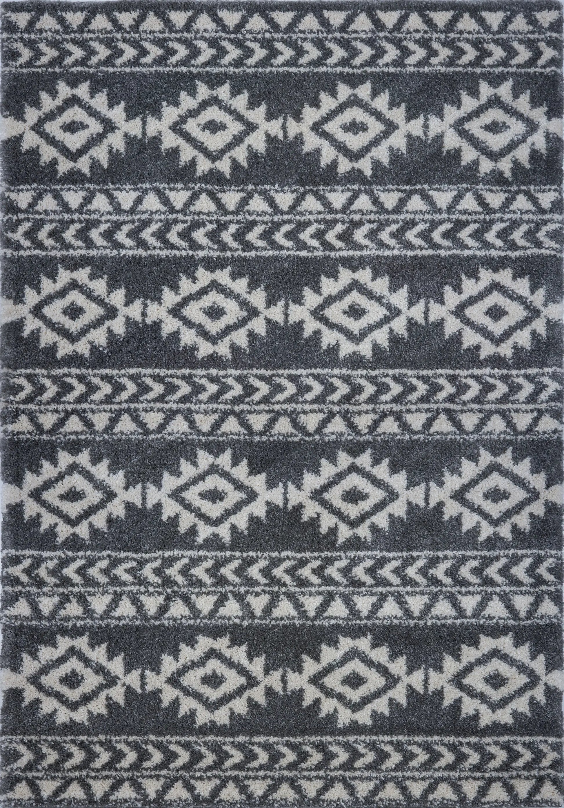 American Native Grey Ivory Area Rug -