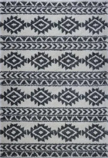 American Native Ivory Shaggy Area Rug - Ladolerugsca